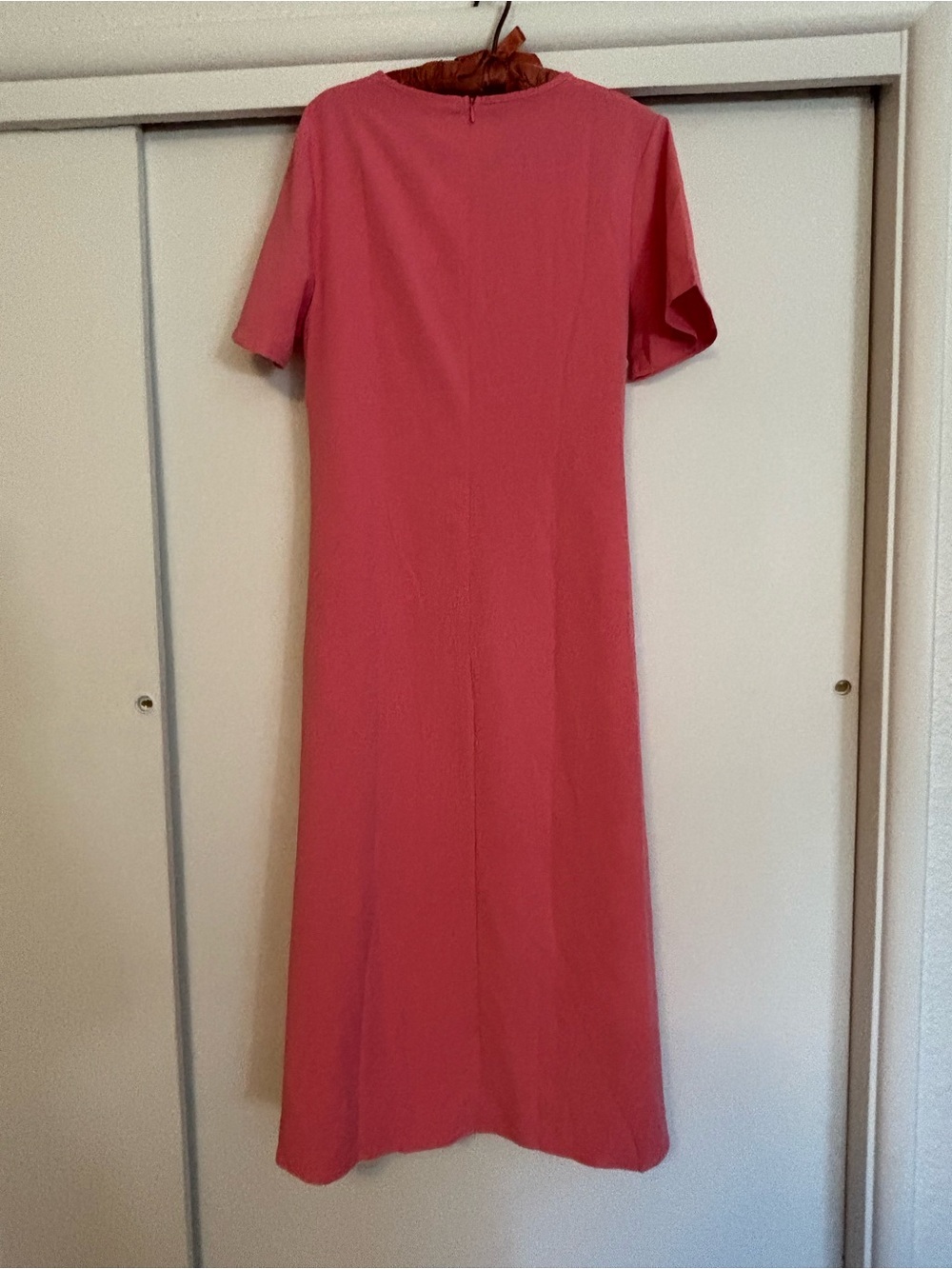 Women's Pink Knot-Front Midi Dress - Picture 4 of 5